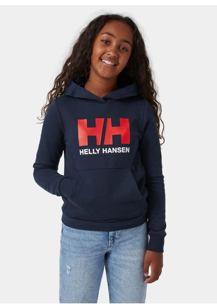 Düz Erkek Lacivert Sweatshırt HHA.41677 Jr Logo Hoodıe 2.0