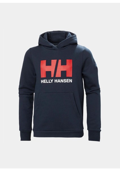 Düz Erkek Lacivert Sweatshırt HHA.41677 Jr Logo Hoodıe 2.0