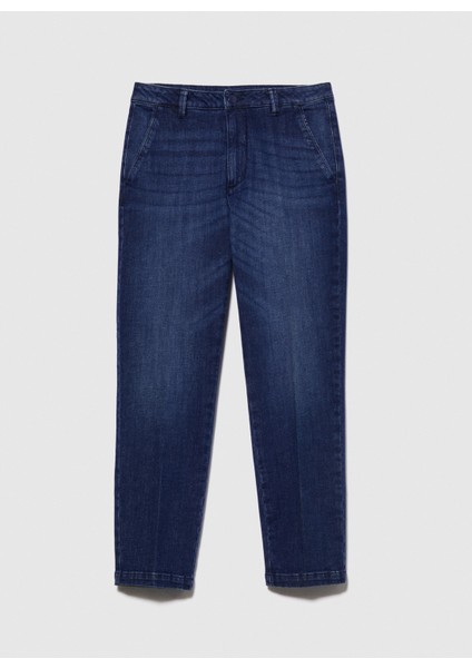 Yüksek Bel Slim Fit Mavi Kadın Pantolon 44ZALF02J modelleri