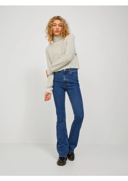 Boğazlı Yaka Örme Bej Kadın Kazak 12213689 fiyatları