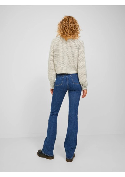 Boğazlı Yaka Örme Bej Kadın Kazak 12213689 fırsatları