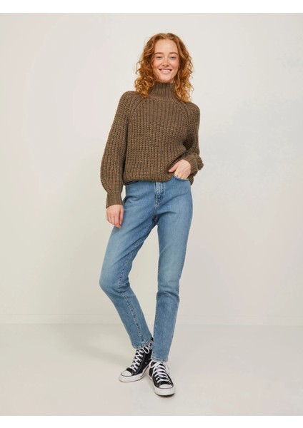 Boğazlı Yaka Örme Kahve Kadın Kazak 12213689 fiyatları