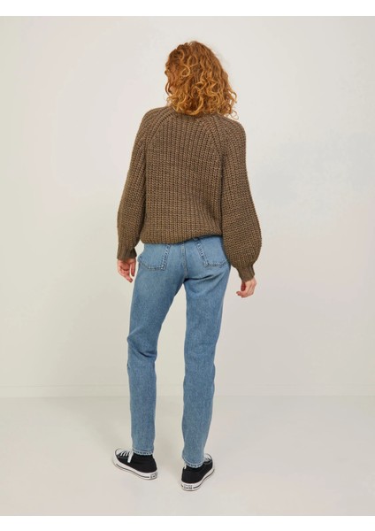 Boğazlı Yaka Örme Kahve Kadın Kazak 12213689 indirimleri