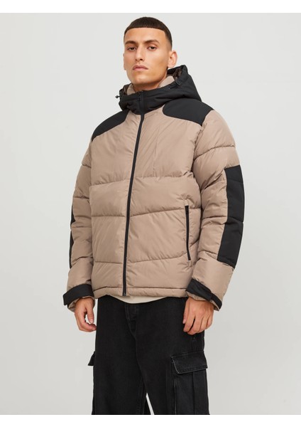 Kapüşonlu Puffer Vizon Erkek Mont 12239001