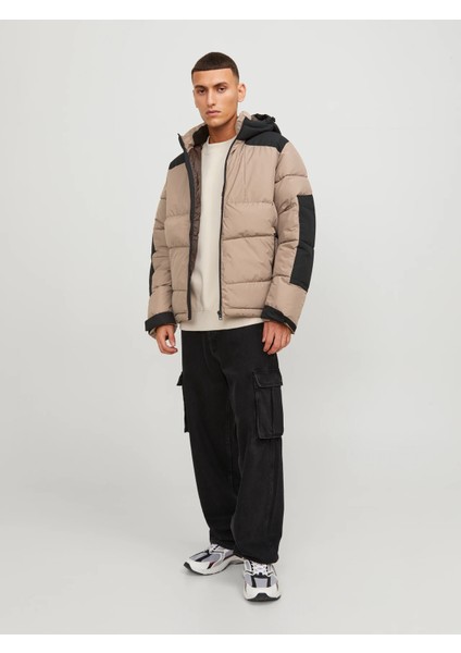 Kapüşonlu Puffer Vizon Erkek Mont 12239001