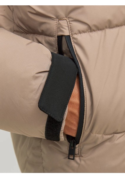 Kapüşonlu Puffer Vizon Erkek Mont 12239001