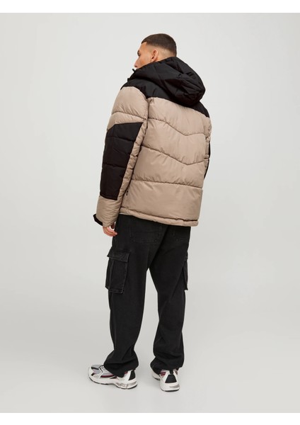 Kapüşonlu Puffer Vizon Erkek Mont 12239001
