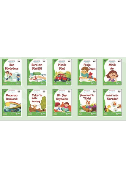 Renkli Heceli Eğlenceli Öyküler Serisi - 10 Kitap