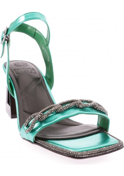 617-23Y Kadin Silver Taş Bantli Topuklu Sandalet fiyatları