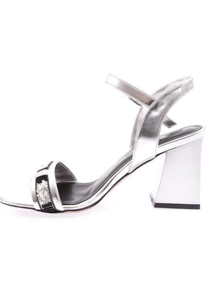809-23Y Kadin Bantli Taşli Topuklu Sandalet modelleri