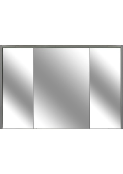 Meta Aydınlatmalı Dolaplı Ayna Mat Gri 120 Cm Kb300007