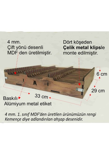 Md-60 Ahşap Ziyaretçi Kart Kutusu