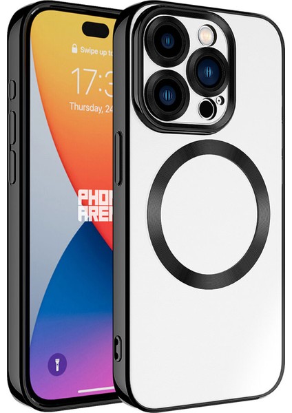 iPhone 15 Pro ile Uyumlu Vision Serisi Magsafe Wireless Şarj Özellikli Silikon Kılıf