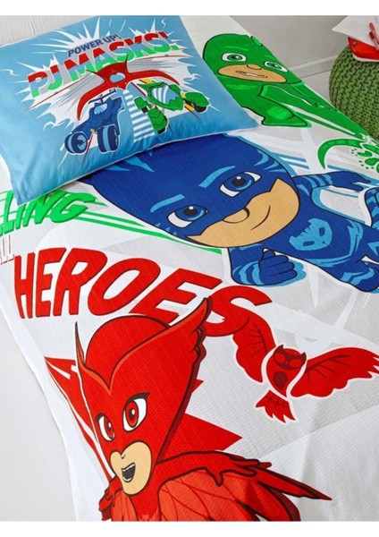 Lisanslı Pike Takımı Tek Kişilik Pj Masks Heroes Lastikli fiyatları