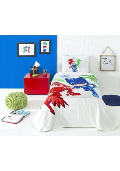 Lisanslı Pike Takımı Tek Kişilik Pj Masks Heroes Lastikli modelleri