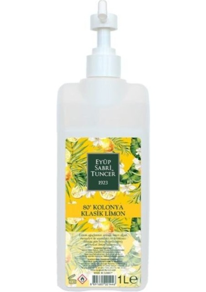 Klasik Limon Kolonyası Sprey Başlıklı 1 Lt