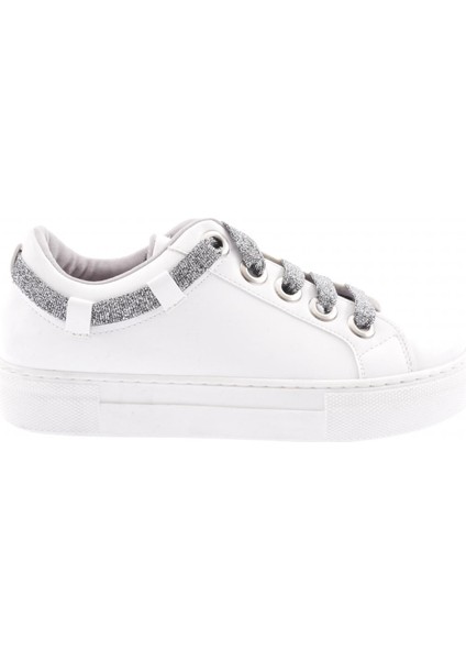 880-23Y Kadin Simli Ipli Bilekten Detayli Bağcikli Ayakkabi