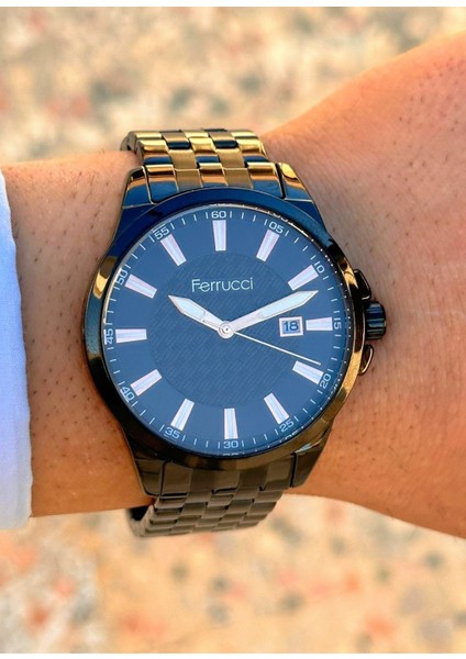 FRC.FT.1.142 Ferrucci Çelik Kordon 30 mt Suya Dayanıklı Yeni Sezon Şık Tasarım Erkek Kol Saati
