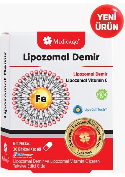 Medicago Lipozomal Demir 30 Kapsül