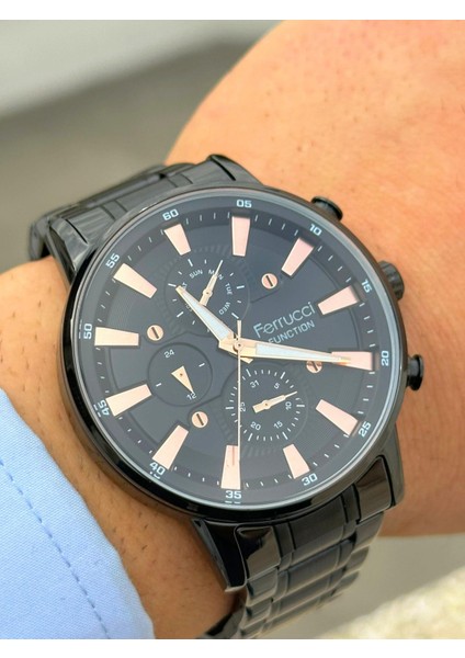 FRC.FT.1.152 Ferrucci Çelik Kordon 30 mt Suya Dayanıklı Yeni Sezon Şık Tasarım Erkek Kol Saati