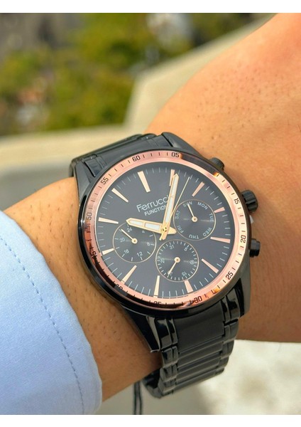 FRC.FT.1.153 Ferrucci Çelik Kordon 30 mt Suya Dayanıklı Yeni Sezon Şık Tasarım Erkek Kol Saati
