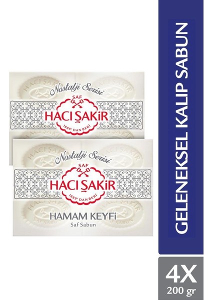 Hacı Şakir Hamam Keyfi Saf Geleneksel Beyaz Sabun 800 gr x 2 Adet