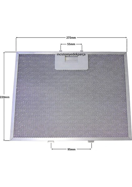 P 78 Sys 80 cm Duvar Tipi Yatık Davlumbaz Ankastre Aspiratör Filtre
