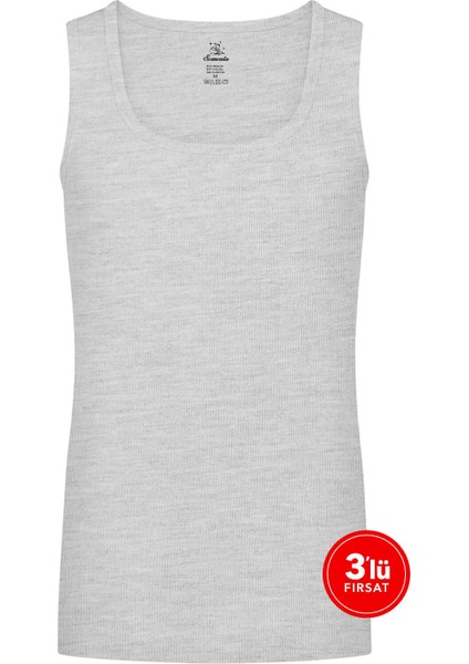 Erkek Modal Strech Spor Atlet 3'lü Paket - Melanj