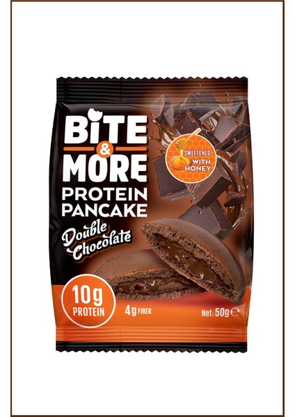 Bite & More Protein Cocoa Pancake  Proteinli Kakao Pankek 50 gr Double Chocolate