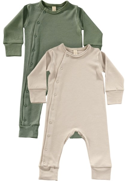 Zeze 2 Parça Organik Pamuk Bebek Çocuk Tulumu 2'li Takım