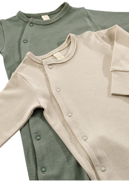 Zeze 2 Parça Organik Pamuk Bebek Çocuk Tulumu 2'li Takım fiyatları