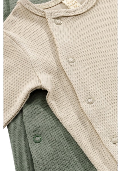 Zeze 2 Parça Organik Pamuk Bebek Çocuk Tulumu 2'li Takım modelleri