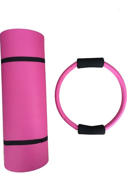 14 mm Çift Taraflı Pilates Matı 35 cm Pilates Çemberi 2'li Pilates Seti fiyatları