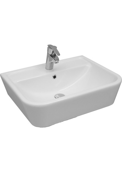 Lavabo Tezgahüstü Veya Duvara Monte 60X48 cm