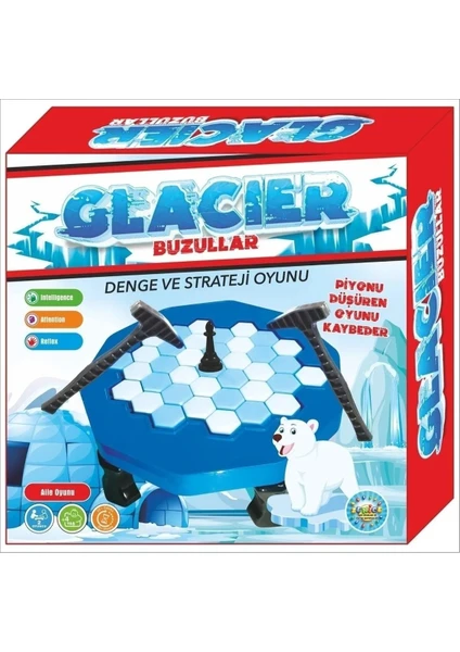 Ay Magnet Buz Tuzağı Oyunu Buz Kırma Oyunu Glacier-Piyon Düşürme Oyunu Buz Kalesi (1 Adet)