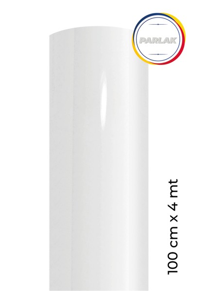 Parlak Beyaz Yapışkanlı Kaplama Folyosu 100 cm x 4 mt
