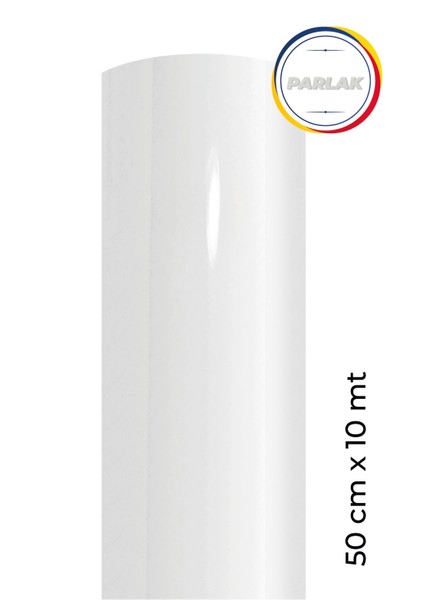 Parlak Beyaz Yapışkanlı Kaplama Folyosu 50 cm x 10 mt