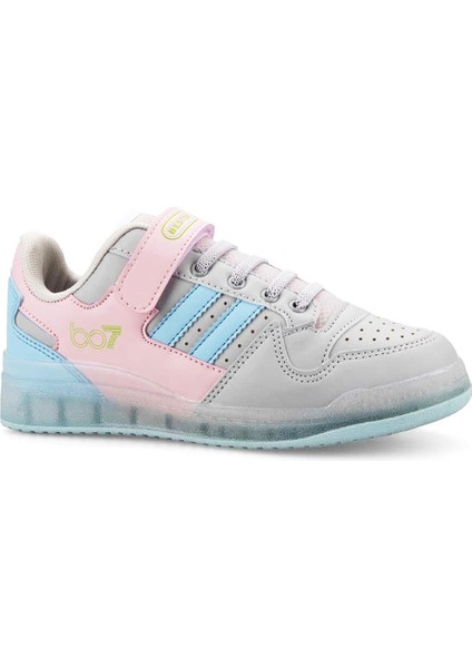 Bestof Jordan Sneaker Gri Pembe Mevsimlik Kız Çocuk Spor Ayakkabı