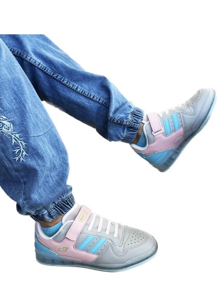 Bestof Jordan Sneaker Gri Pembe Mevsimlik Kız Çocuk Spor Ayakkabı modelleri