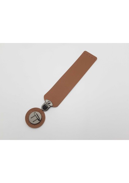 Kahverengi Deri Renginde Siyah Kilitli Deri Çanta Kapağı fiyatları