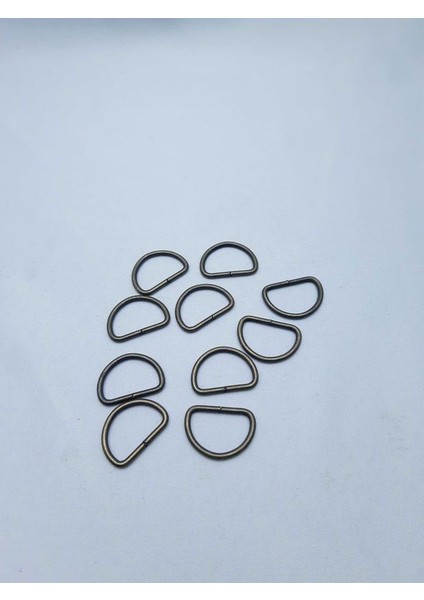 Bakır Renginde D Şeklinde Çanta Zincir Kanca Metal Halkası (1 Pakette 10 Adet)