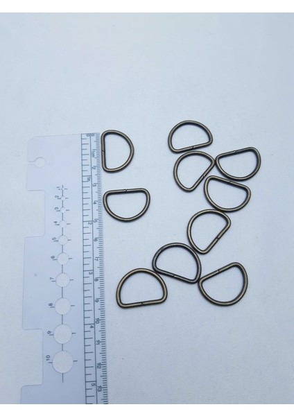Bakır Renginde D Şeklinde Çanta Zincir Kanca Metal Halkası (1 Pakette 10 Adet) fiyatları