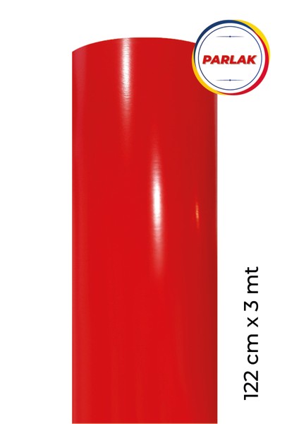 Parlak Kırmızı Yapışkanlı Kaplama Folyosu 122 CM X 3 MT