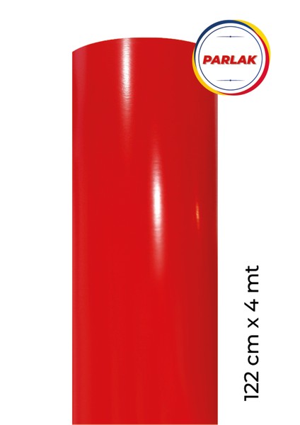 Parlak Kırmızı Yapışkanlı Kaplama Folyosu 122 CM X 4 MT
