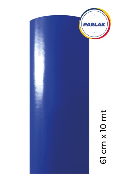 Parlak Lacivert Yapışkanlı Kaplama Folyosu 61 CM X 10 MT