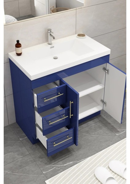 Parlak Lacivert Yapışkanlı Kaplama Folyosu 122 CM X 10 MT fırsatları