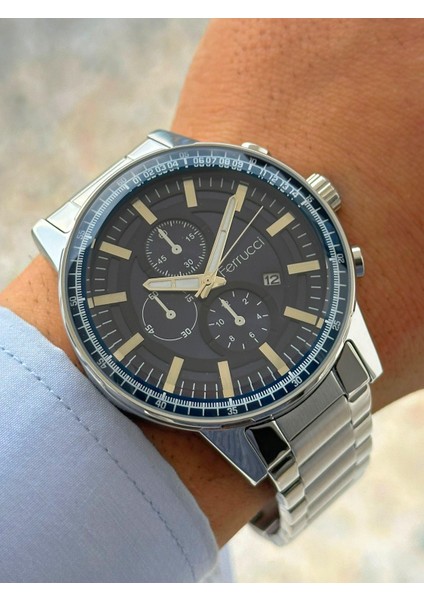 FRC.FT.1.180 Ferrucci Çelik Kordon 30 mt Suya Dayanıklı Yeni Sezon Şık Tasarım Erkek Kol Saati