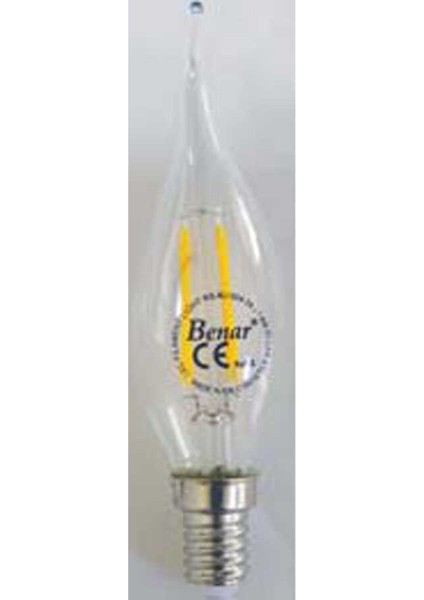 E14 Kıvrık Buji 4W Rustik Ampul