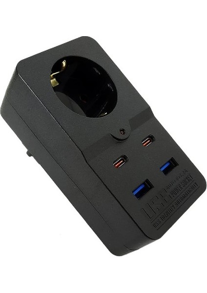 Termal Akım Korumalı Type-C Ve USB 2.1A Şarj Çıkışlı 10A 2500W Priz fırsatları