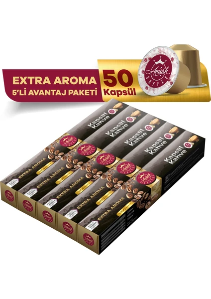 Anisah Coffee Extra Aroma Kapsül Kahve Nespresso Uyumlu 5 x 10'lu